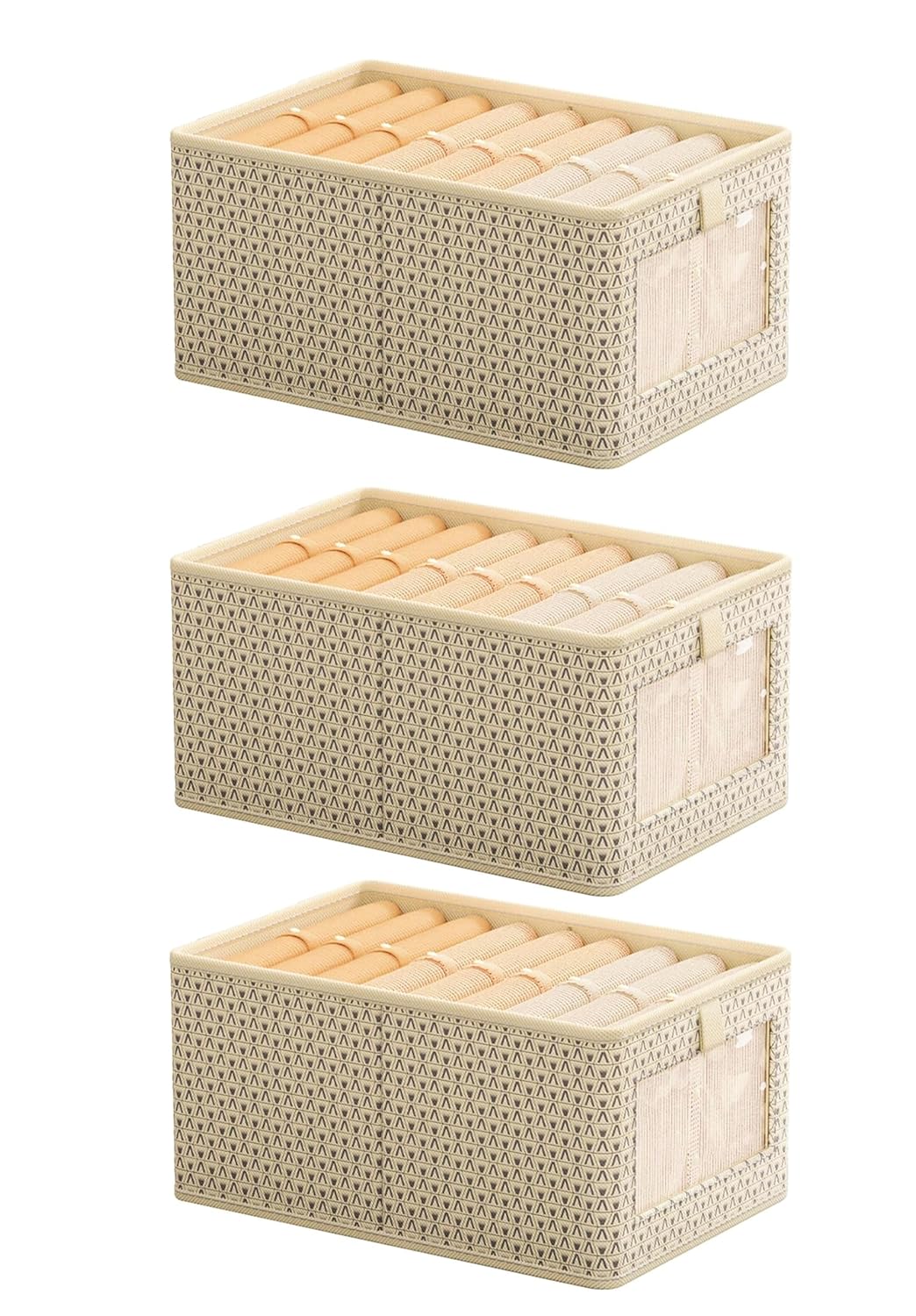 Durable and Versatile Closet Organizers-Beige Print