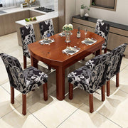 Printed Chair Cover(Grey Flower Pattern)