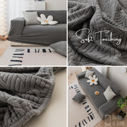 Universal Jacquard Grain Texture Fabric Sofa-Charcoal
