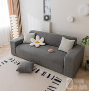 Universal Jacquard Grain Texture Fabric Sofa-Charcoal