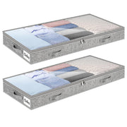 Under Bed Storage Drawer 48 Litre, Lightweight Clear Lid & Water-Resistant (Grey)