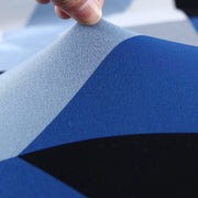 Printed Chair Cover -(Blue Obtuse Triangle)