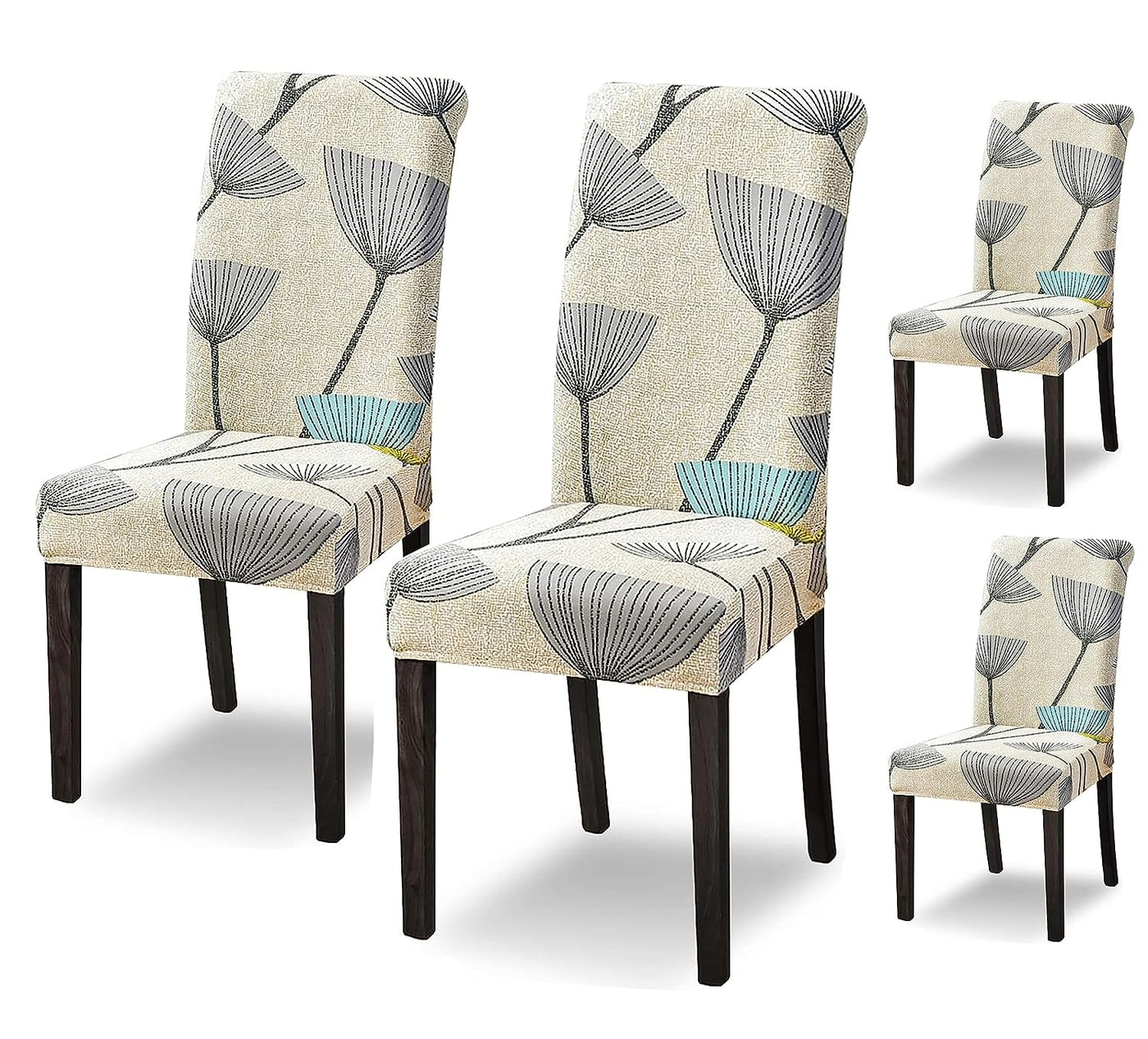 Elastic Chair Cover (Beige Dandelion)