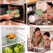 9 Pcs Silicone Feeding Set for Babies | Airplane Divided Plate
