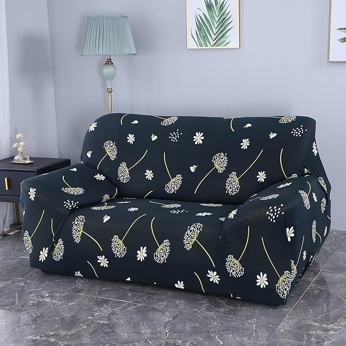 Universal Sofa Cover 140 GSM Sofa Slipcover (Black Leaflet)