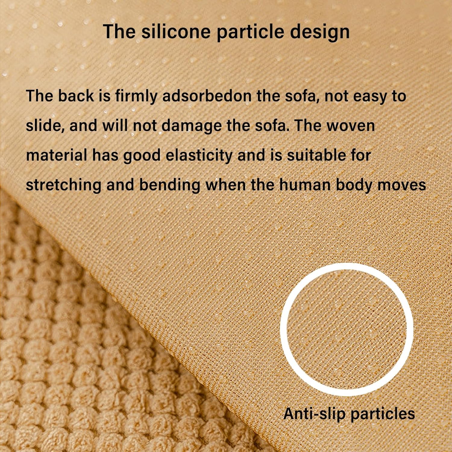 Corduroy French Style Sofa Cover Set – 3 Pcs Set (2pc Armrest Covers 50x70cm + 1pc Seat Cover) Gold