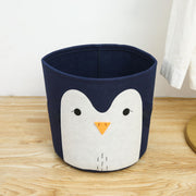 Felt Kids Cartoon Laundry Basket Round Storage Basket Laundry Organizer