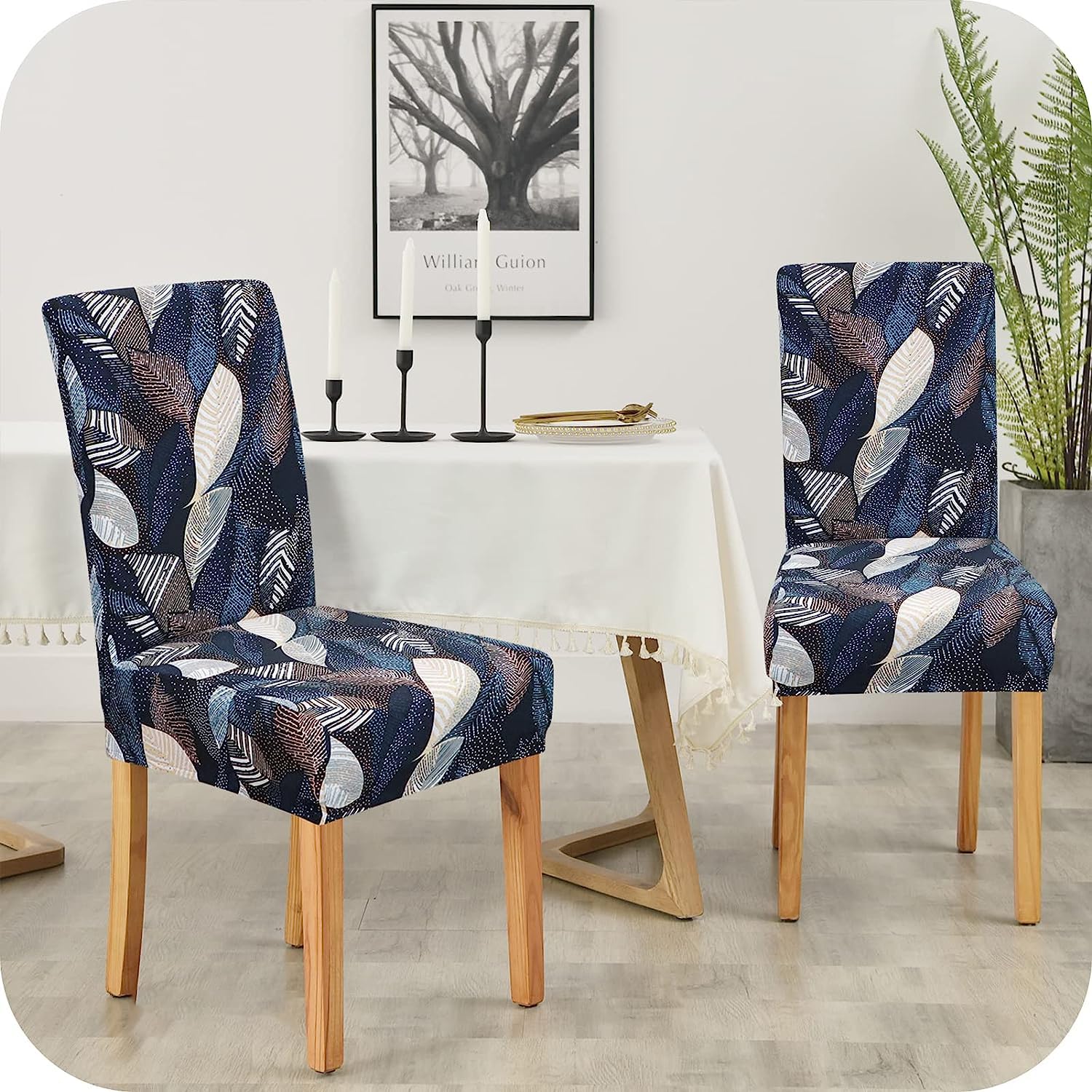 Elastic Chair Cover (Jungle Leaf)