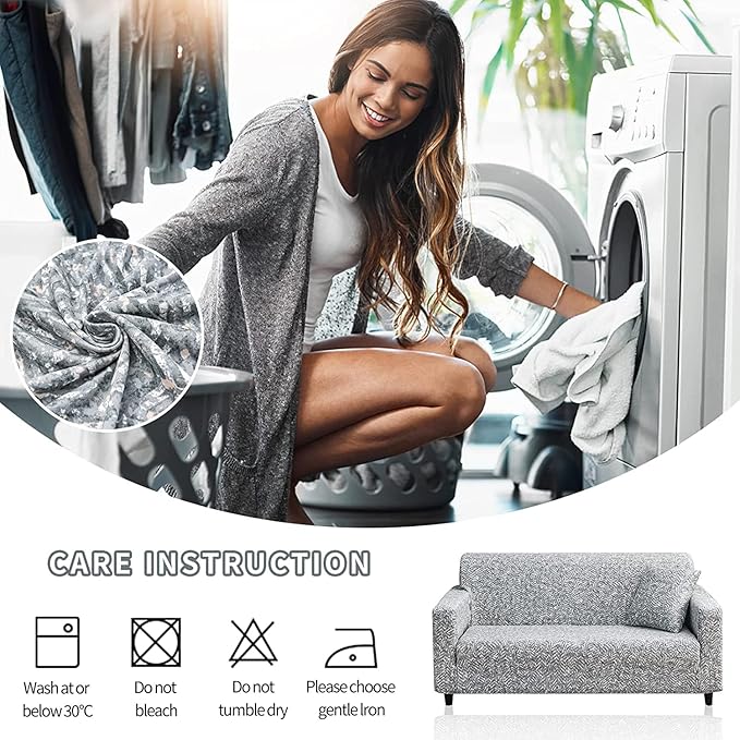 Universal Sofa Cover 140 GSM Sofa Slipcover (Graphic Grey)
