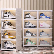 Foldable Shoe Rack | Space-Saving Shoe Organizer – White