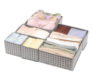 Foldable Cloth Storage Box Closet Dresser Drawer Organizer Set of 6