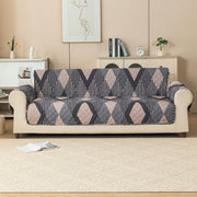 Gulnaar Series Anti-Slip Sofa Cover Mat with Pocket – Polyester Couch Protector(Sandstone)
