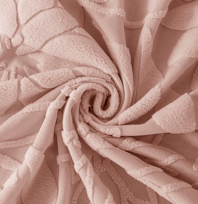 Universal Jacquard Waterproof Camellia Fabric Sofa Cover (Pink)