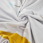 Dining Table Cover Chair Covers (Yellow Autumn, 1 Table Cover + 6 Chair Cover)