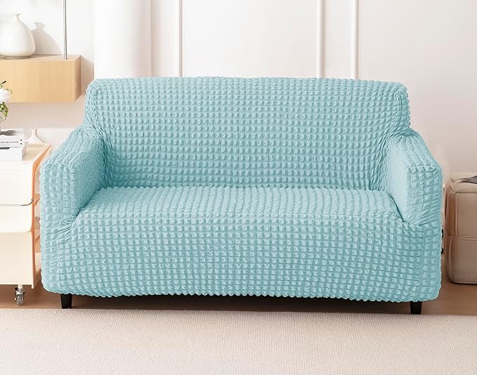 Stretch Bubble Sofa Slipcover (Sky Blue)