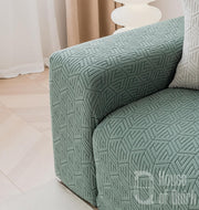 Universal Jacquard Grain Texture Fabric Sofa-Green