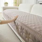 Glacier Series Quilted Sofa Cover – Soft, non-slip & washable furniture protector- Walnut