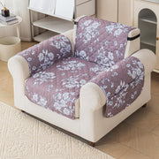 Gulnaar Series Anti-Slip Sofa Cover Mat with Pocket – Polyester Couch Protector(Botanic Breeze)