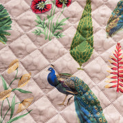 Printed Quilted Sofa Cover for 1/2/3/4 Seater Anti-Slip-Royal Peacock