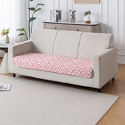 Printed Quilted Sofa Cover for 1/2/3/4 Seater Anti-Slip-Peach Blush