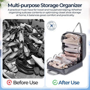 Travel Shoe Bag for 6 Pairs - Grey