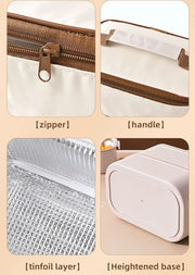 304 Stainless Steel Bento Lunch Box – Stackable, Leakproof, Microwave Safe with Insulated Case & Cutlery