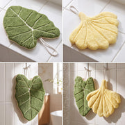 Leaf Shaped Hanging Towels Set of 2 (Green/Yellow)
