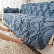 Gulnaar Series Anti-Slip Sofa Cover Mat with Pocket – Polyester Couch Protector(Urban Prism)
