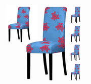 Chair Cover Protector Seat Slipcover (Blue/Red Flower)