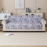 Gulnaar Series Anti-Slip Sofa Cover Mat with Pocket – Polyester Couch Protector(Hazel Bloom)