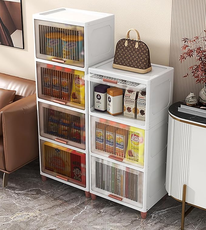 Plastic Storage Cabinet Flip-Top with Utility Storage Unit (White)