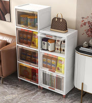 Plastic Storage Cabinet Flip-Top with Utility Storage Unit (White)