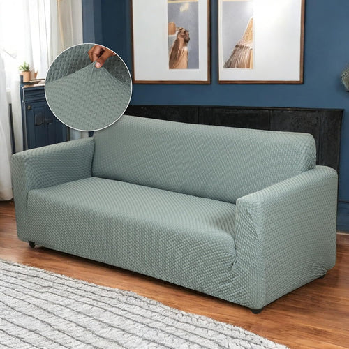 Universal Stretchable Jacquard Sofa Cover- Green