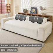 Loom Stripe Series Chenille Couch Cover Curved Edge Quilted Non-Slip Sofa Cover (Grey)