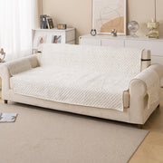 Quilted Printed Sofa Cover for Indian Sofa Set – Washable (Snowflake)