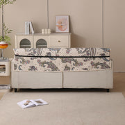 Polyester Sofa Cover Mat Reversible Couch Protector-White Pearl