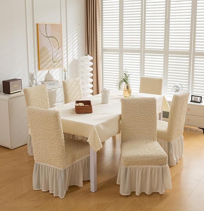 Italian Pattern 450 GSM Chair Cover (Cream)