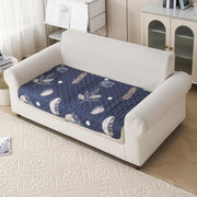 'Aura Petal Series' Quilted Sofa Mat Printed – Anti Slip (Paisley Charcoal)