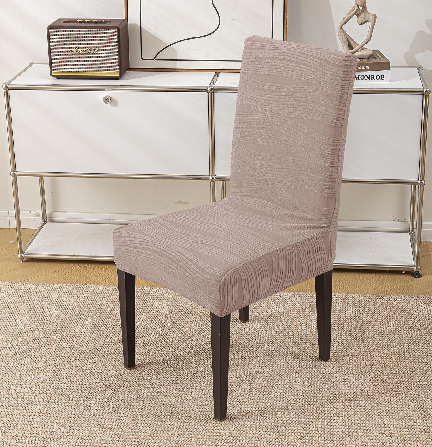 Stretchy Universal Jacquard Waterproof Chair Cover (Pink)