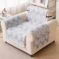Quilted Printed Sofa Cover for Indian Sofa Set – Washable (Grey Loop)