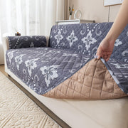 Gulnaar Series Anti-Slip Sofa Cover Mat with Pocket – Polyester Couch Protector(Silver Moss)
