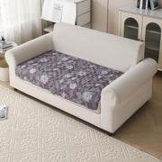 'Gulnaar Series' Printed Quilted Sofa Cover for 1/2/3/4 Seater – Anti-Slip (Walnut Noir)
