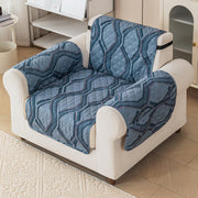 Gulnaar Series Anti-Slip Sofa Cover Mat with Pocket – Polyester Couch Protector(Urban Prism)