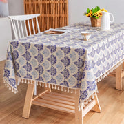 Rectangle Printed Tablecloth Cotton Linen (183x137 cm)