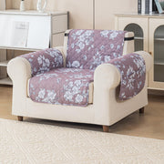 Gulnaar Series Anti-Slip Sofa Cover Mat with Pocket – Polyester Couch Protector(Botanic Breeze)