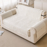 Quilted Printed Sofa Cover for Indian Sofa Set – Washable (Snowflake)