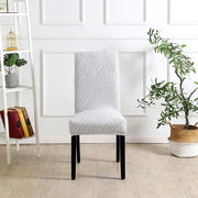 Polyester Spandex Printed Chair Cover Slipcover (Complex Grey)