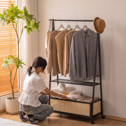 Wooden Floor Standing Clothes Hanger Rack