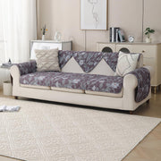'Gulnaar Series' Printed Quilted Sofa Cover for 1/2/3/4 Seater – Anti-Slip (Walnut Noir)