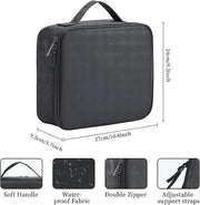 Makeup Bag with Mirror, Cosmetics Organizer Bag (Light Pink)